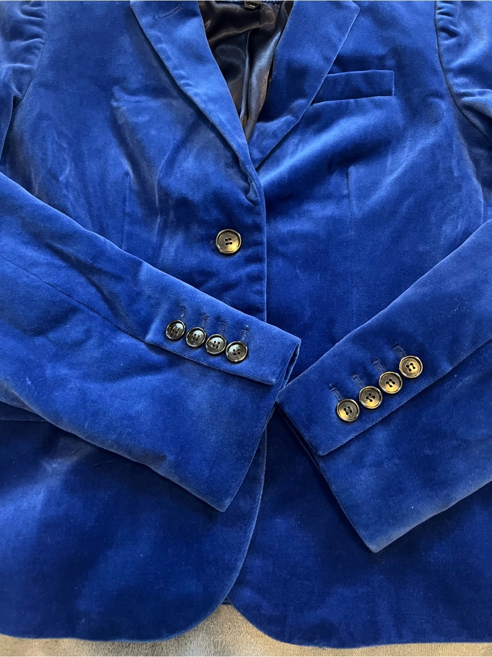 J.Crew Royal Blue Velvet Blazer - Picture 4 of 5